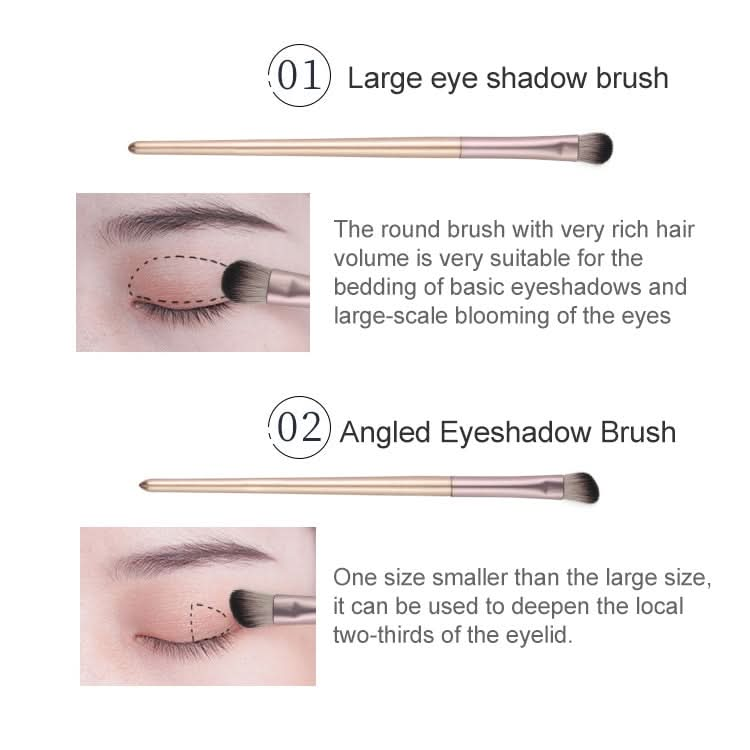 4 PCS / Set Makeup Brush Eye Shadow Brush Eye Makeup Set Soft Hair Detail Brush Smudge Brush With Brush Bag-Reluova