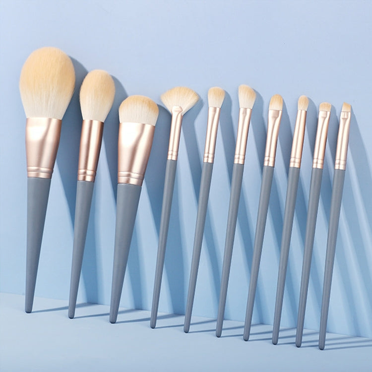 10 PCS / Set Makeup Brush Corn Silk Fiber Hair Loose Powder Brush Face And Eye Makeup Brush