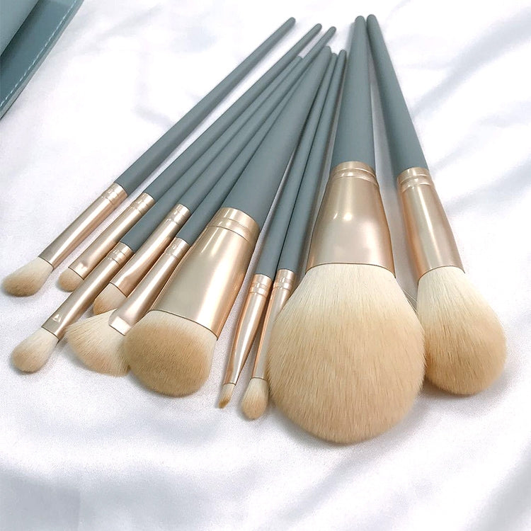 10 PCS / Set Makeup Brush Corn Silk Fiber Hair Loose Powder Brush Face And Eye Makeup Brush