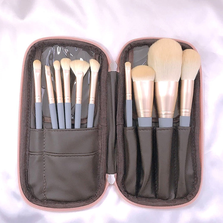 10 PCS / Set Makeup Brush Corn Silk Fiber Hair Loose Powder Brush Face And Eye Makeup Brush