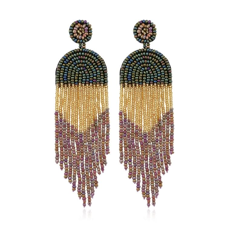 Ethnic Earrings Handmade Beaded Bohemian Tassel Earrings Reluova