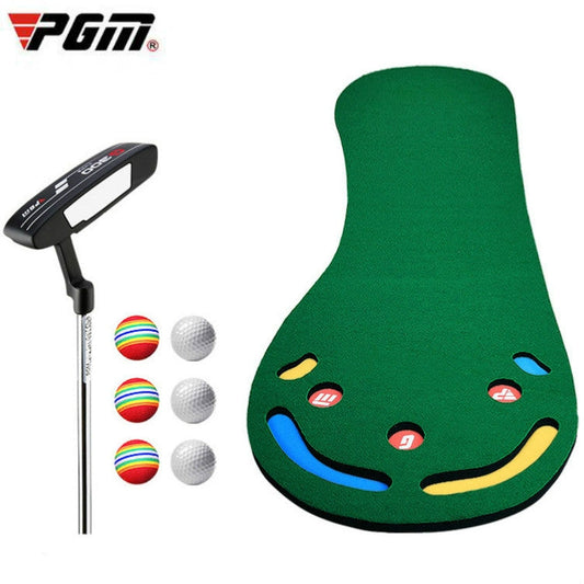 PGM GL002 Indoor Golf Putting Trainer Big Feet Mini Golf Practice Blanket with Putter and Balls