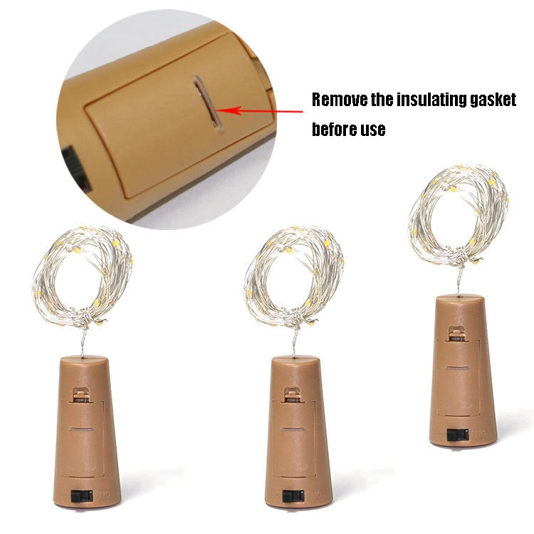 10 PCS LED Wine Bottle Cork Copper Wire String Light IP44 Waterproof Holiday Decoration Lamp