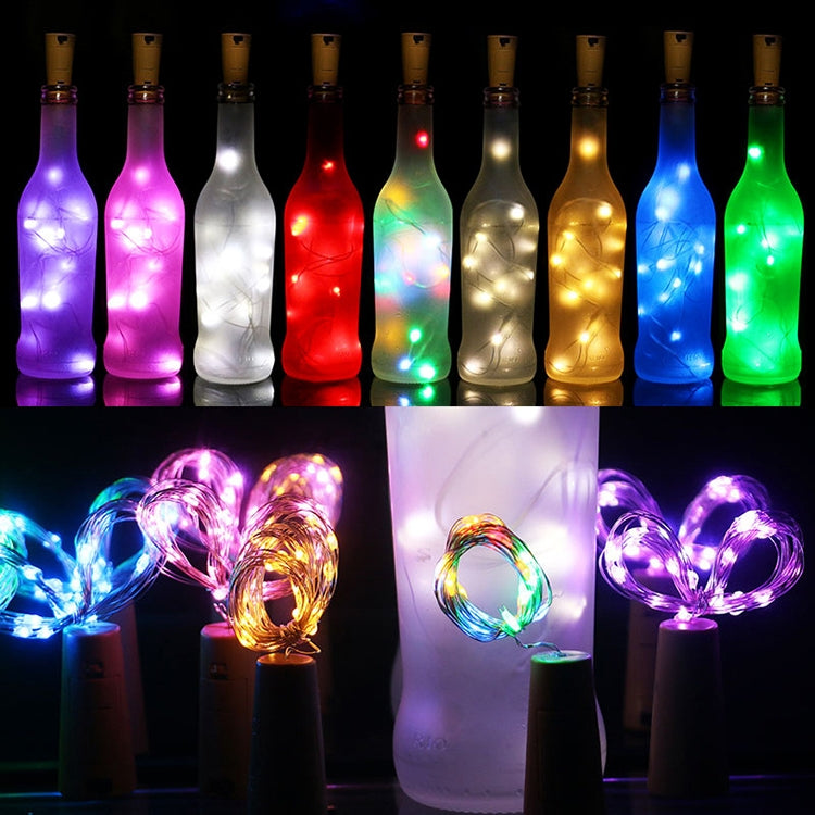 10 PCS LED Wine Bottle Cork Copper Wire String Light IP44 Waterproof Holiday Decoration Lamp