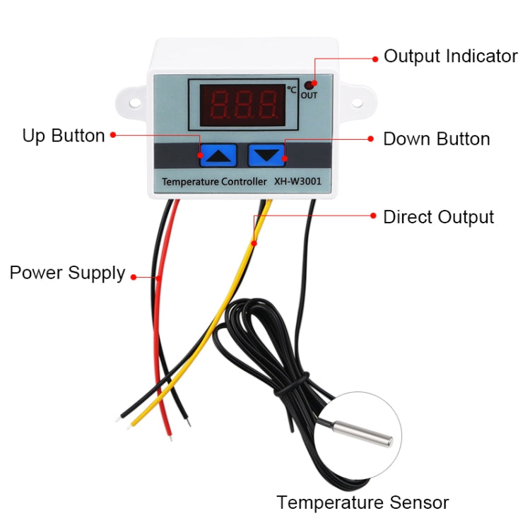 XH-W3001 Digital LED Temperature Controller Arduino Cooling Heating Switch Thermostat NTC Sensor