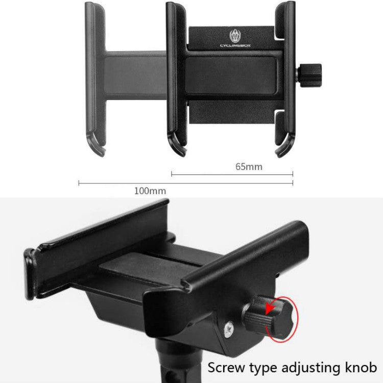 CYCLINGBOX Aluminum Alloy Mobile Phone Holder Bicycle Riding Takeaway Rotatable Metal Mobile Phone Bracket Reluova