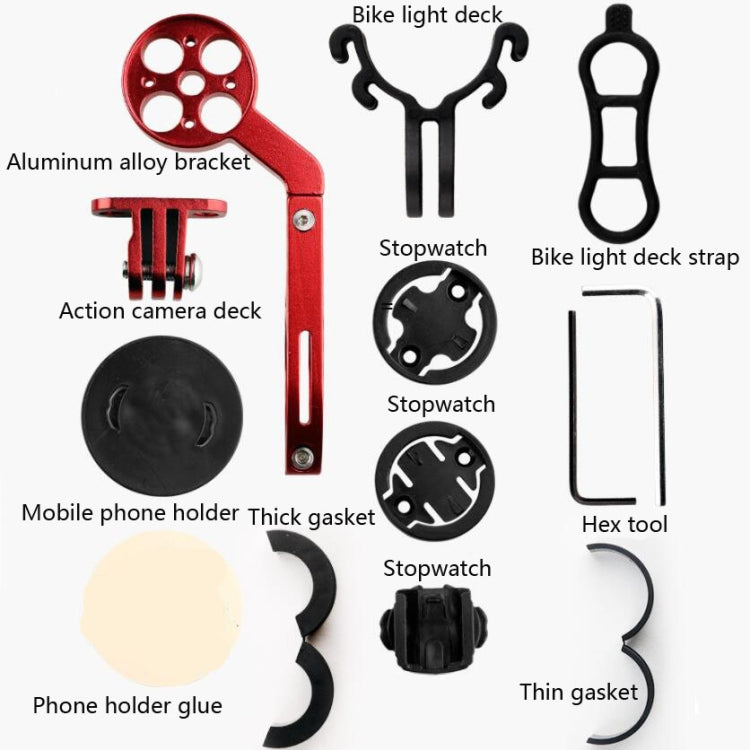 Bicycle Mountain Bike Aluminum Alloy Code Table Stand Universal Code Table Extension Flashlight Bracket Reluova