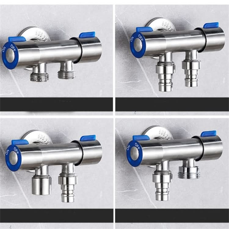 Stainless Steel One-In-Two-Out Multi-Function Three-Way Valve Faucet - Reluova