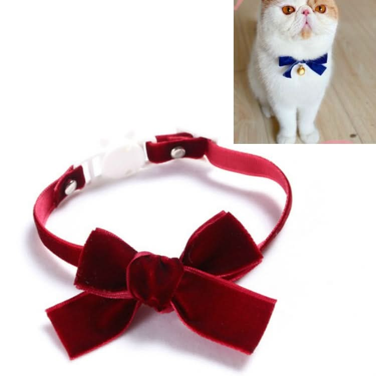 Velvet Bowknot Adjustable Pet Collar Cat Dog Rabbit Bow Tie Accessories - Reluova