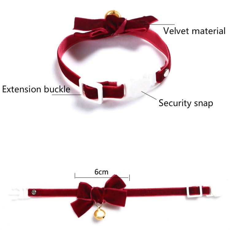 Velvet Bowknot Adjustable Pet Collar Cat Dog Rabbit Bow Tie Accessories - Reluova