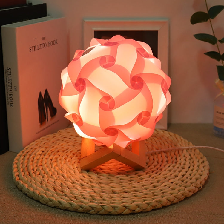 Creative Bedroom Bedside Night Light USB Round Romantic Room Decoration Lamp with Wood Base My Store