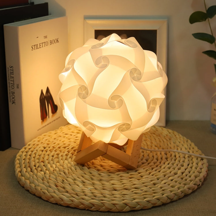 Creative Bedroom Bedside Night Light USB Round Romantic Room Decoration Lamp with Wood Base My Store