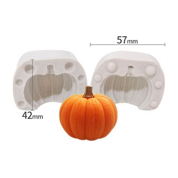 Halloween Three-Dimensional Pumpkin Cake DIY Scented Candle Silicone Mold - Reluova