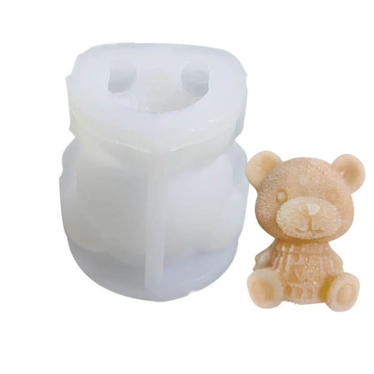 Cartoon Milk Tea Coffee Bear Ice Cube Silicone Mold Aromatherapy Candle Plaster Epoxy Mold - Reluova