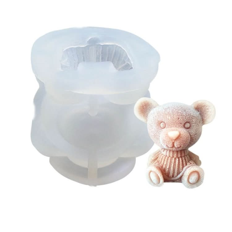 Cartoon Milk Tea Coffee Bear Ice Cube Silicone Mold Aromatherapy Candle Plaster Epoxy Mold - Reluova