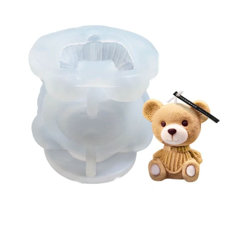 Cartoon Milk Tea Coffee Bear Ice Cube Silicone Mold Aromatherapy Candle Plaster Epoxy Mold - Reluova