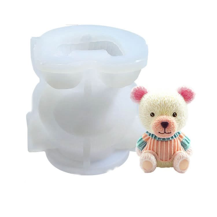 Cartoon Milk Tea Coffee Bear Ice Cube Silicone Mold Aromatherapy Candle Plaster Epoxy Mold - Reluova