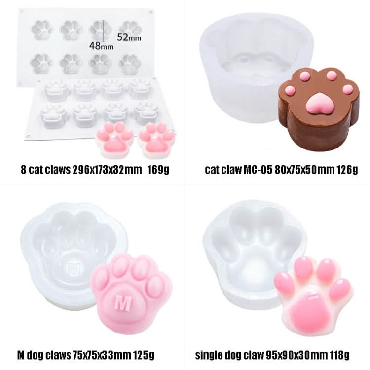 DIY Animal Claw Shape Candle Glue Cake Jelly Pudding Silicone Mold - Reluova