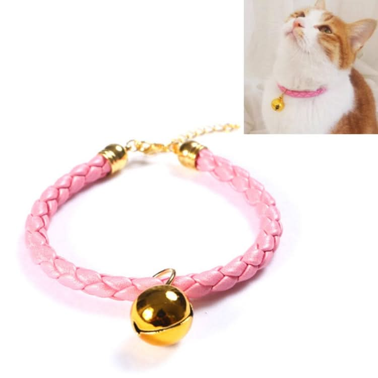 Prepared PU Leather Adjustable Pet Bell Collar Cat Dog Rabbit Simple Collar Necklace - Reluova