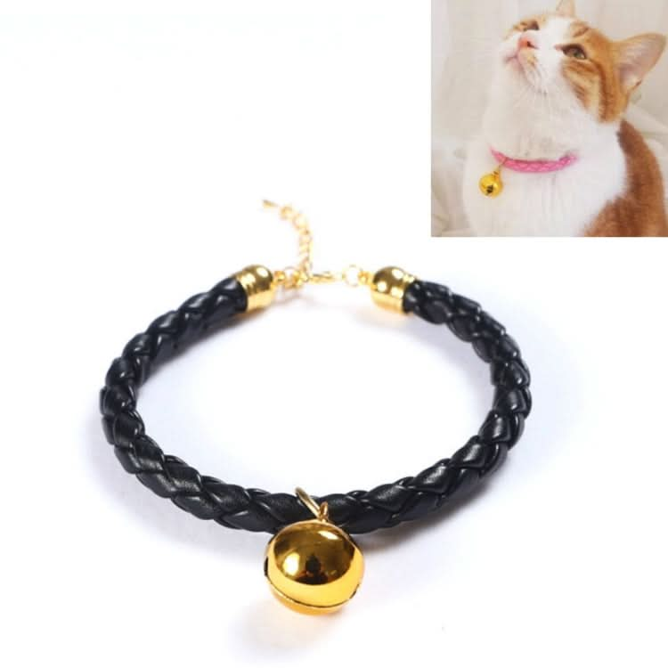 Prepared PU Leather Adjustable Pet Bell Collar Cat Dog Rabbit Simple Collar Necklace - Reluova