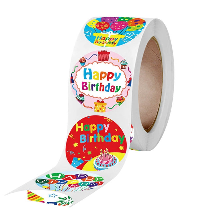 A-148 10 PCS Round Sticker Happy Birthday Label Holiday Gift Sealing Sticker, Size: 2.5cm / 1 inch My Store