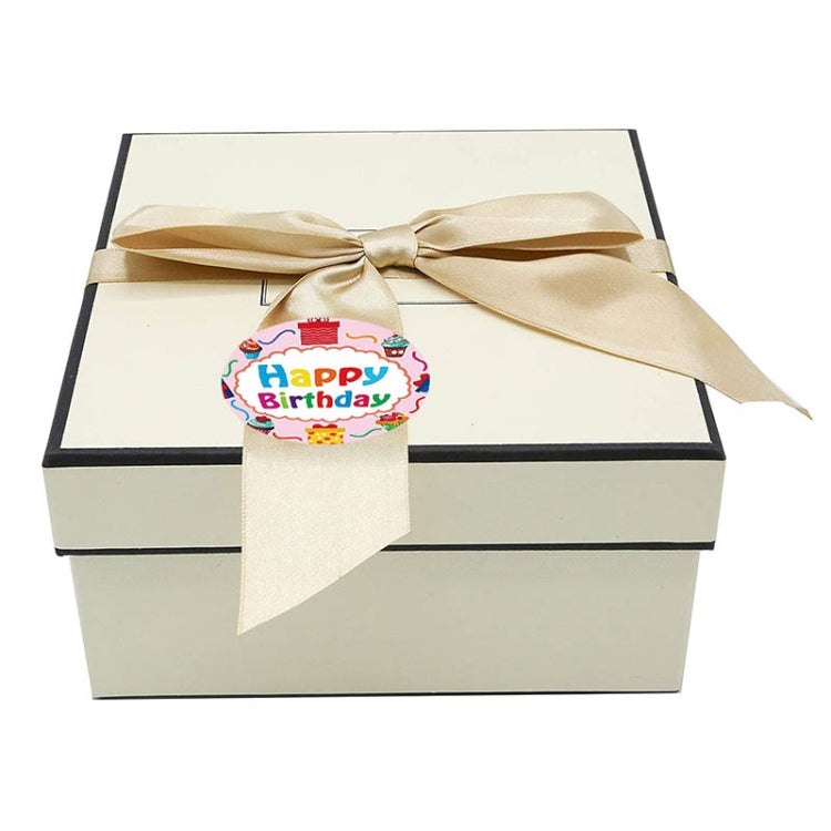 A-148 10 PCS Round Sticker Happy Birthday Label Holiday Gift Sealing Sticker, Size: 2.5cm / 1 inch