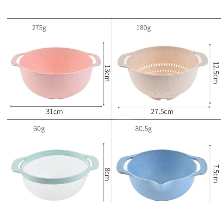 10 in 1 Wheat Straw Baking Tools Rainbow Measuring Spoon Plastic Measuring Cup Set - Reluova