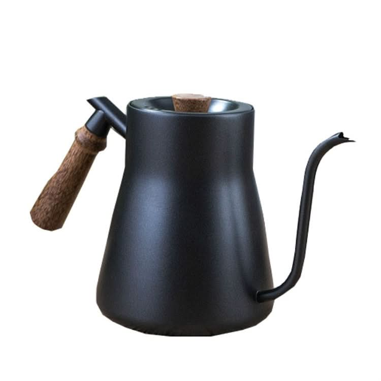 304 Stainless Steel Coffee Hand Pot Wooden Handle Coffee Pot Teflon Long-Mouth Slender Pot-Reluova