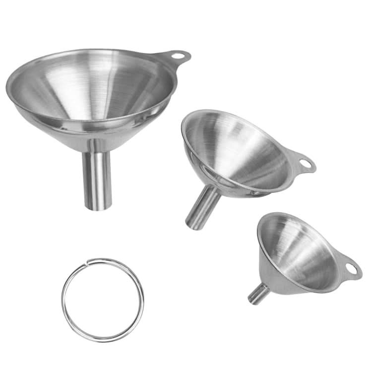 3 in 1 Stainless Steel Funnel Mini Funnel Oil Leaking Wine Leaking Integrated Liquid Dispenser Set-Reluova