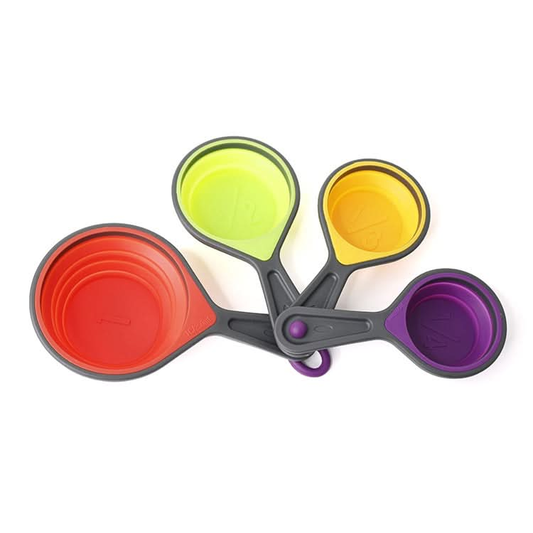 1 Sets Silicone Telescopic Measuring Cup Measuring Spoon  Measuring Tool Set, Specification: 8 PCS/Set - Reluova