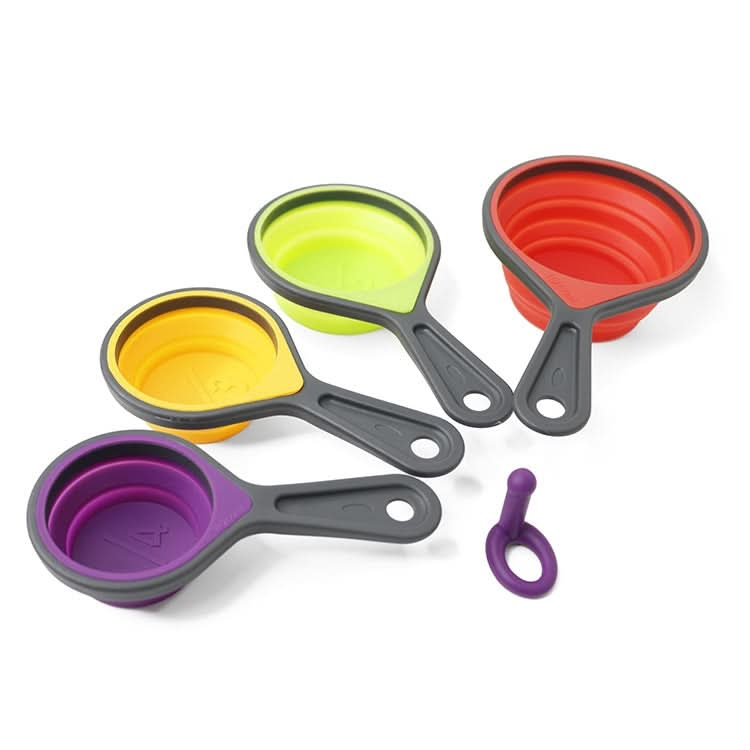 1 Sets Silicone Telescopic Measuring Cup Measuring Spoon  Measuring Tool Set, Specification: 8 PCS/Set - Reluova