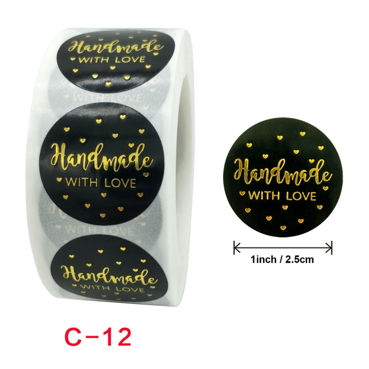 Round Handmade Stickers Baking Stickers Hot Golden Label