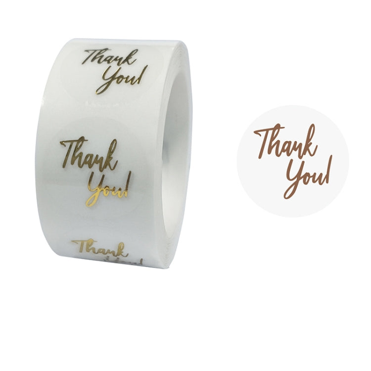 3 PCS Bronzing Thank You Baking Sticker Gift Decoration Label, Size: 2.5cm/1inch My Store