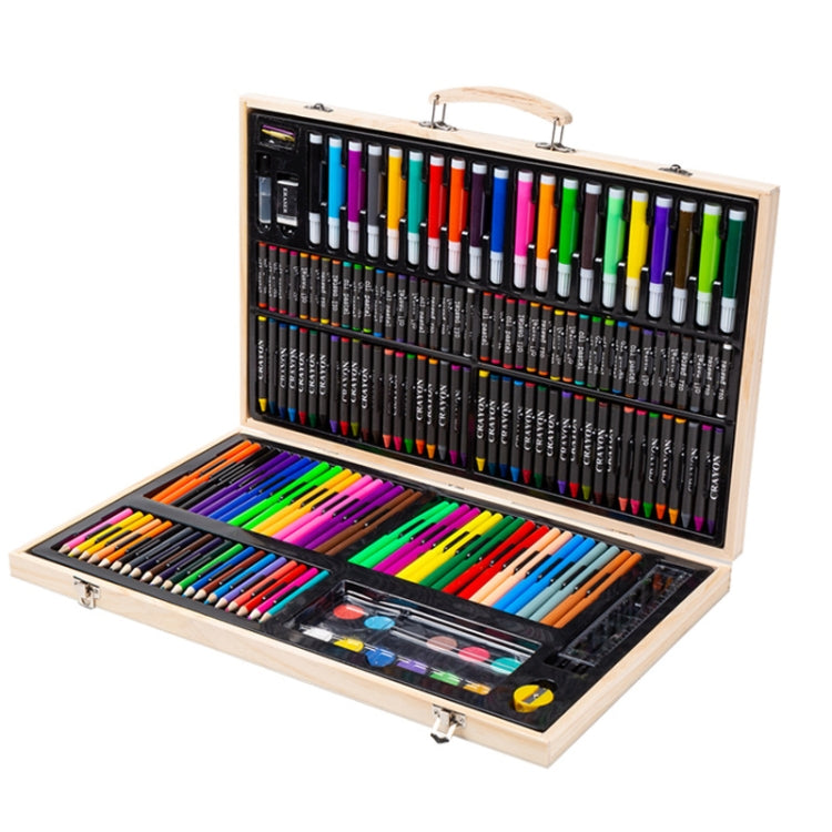 Painting Wooden Box Colorful Pen Set Art School Supplies For Children My Store