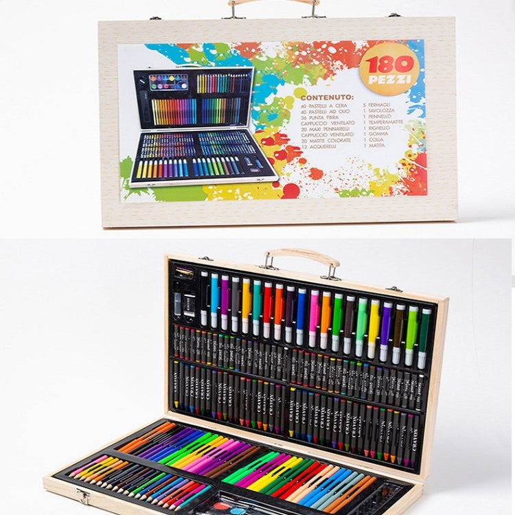 Painting Wooden Box Colorful Pen Set Art School Supplies For Children My Store