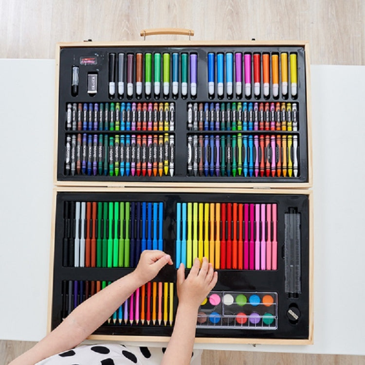 Painting Wooden Box Colorful Pen Set Art School Supplies For Children My Store