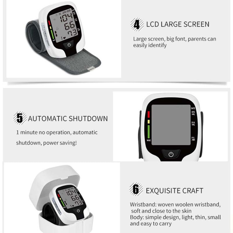 Wrist Type Electronic Blood Pressure Monitor Home Automatic Wrist Type Blood Pressure Measurement Reluova