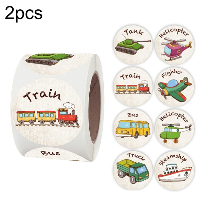 2 PCS Roll Children Reward Sticker Holiday Decoration Label