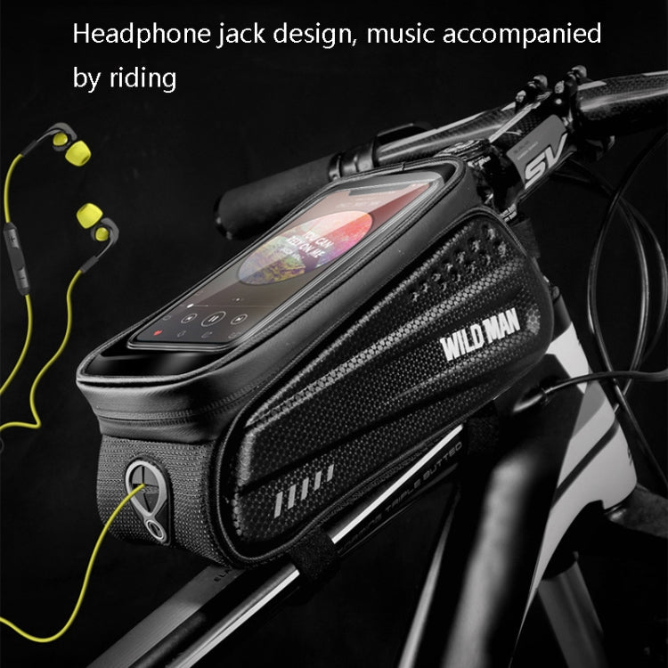 WILD MAN ES3 Hard Shell Bicycle Bag Front Beam Bag Mountain Bike Mobile Phone Touch Screen Upper Tube Bag Riding Equipment