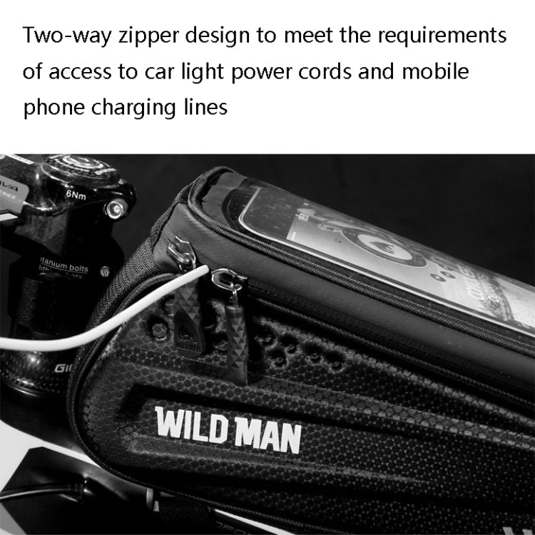 WILD MAN ES3 Hard Shell Bicycle Bag Front Beam Bag Mountain Bike Mobile Phone Touch Screen Upper Tube Bag Riding Equipment Reluova