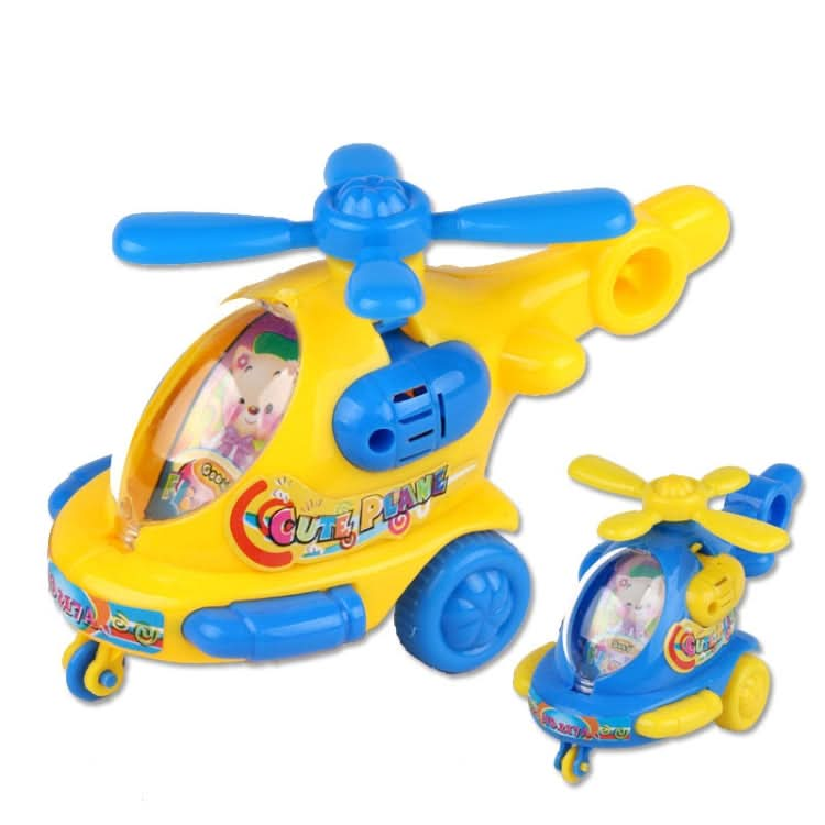 3 PCS Children Handle Plane Q Version Aviation Helicopter Model Reluova