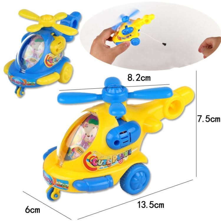 3 PCS Children Handle Plane Q Version Aviation Helicopter Model Reluova