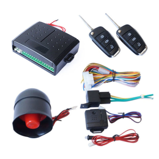 2 Set Universal Sound And Light Car Alarm 12V Vehicle Alarm System Bullet Key Remote Control-Reluova