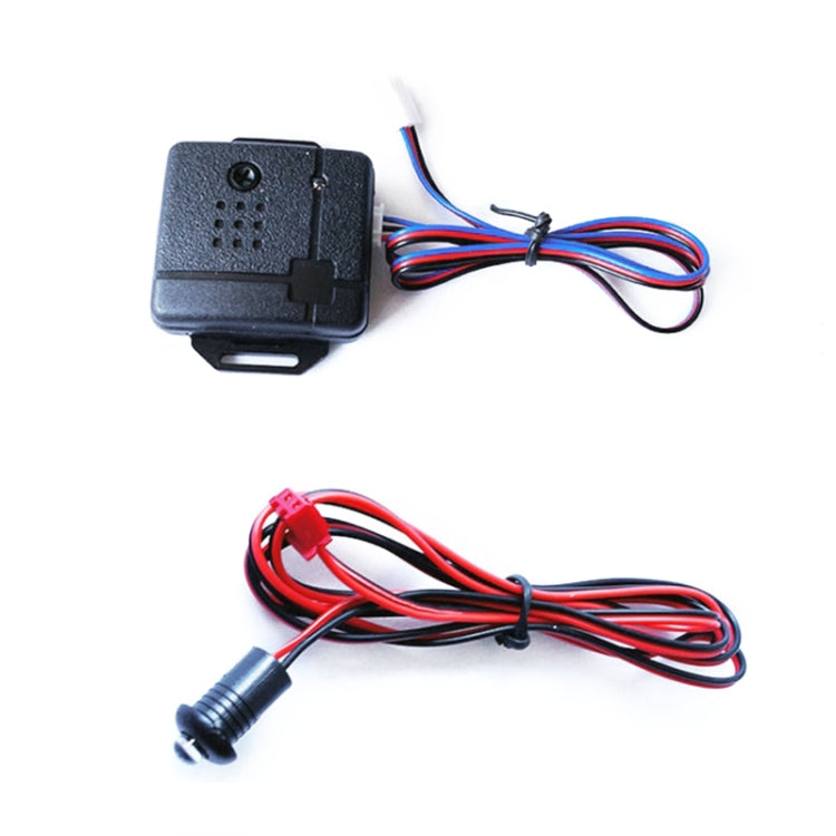 2 Set Universal Sound And Light Car Alarm 12V Vehicle Alarm System Bullet Key Remote Control