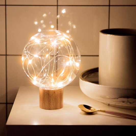 Star Moon Night Light USB Wood Base LED Atmosphere Light My Store