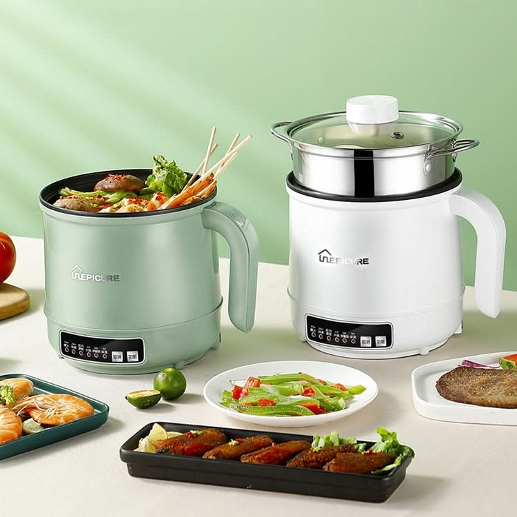 Multi-Function Electric-Cooker Mini Dormitory Student Cooking Rice Stir Frying Non-Stick Pot, 110V US Plug