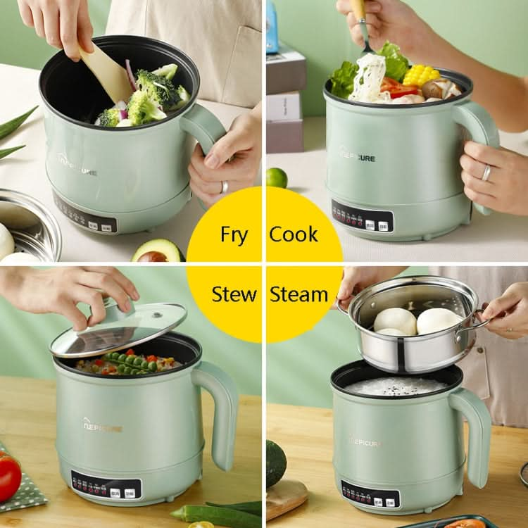 Multi-Function Electric-Cooker Mini Dormitory Student Cooking Rice Stir Frying Non-Stick Pot, 110V US Plug Reluova