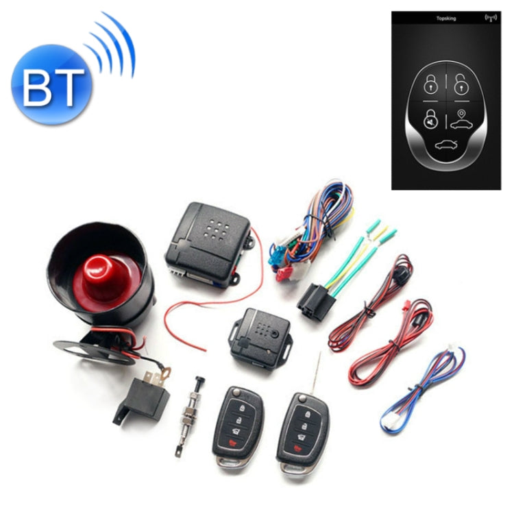 2 Set Car Alarm One-Way Alarm Mobile Phone APP Bluetooth Control Vehicle-Reluova