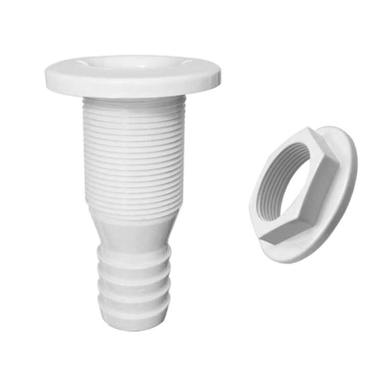 5/8 inch Plastic Thru-Hull Bilge Fitting For Bilge Pump Drain or Vent Hose Fitting for Boats Marine Yacht Sail Camper Truck