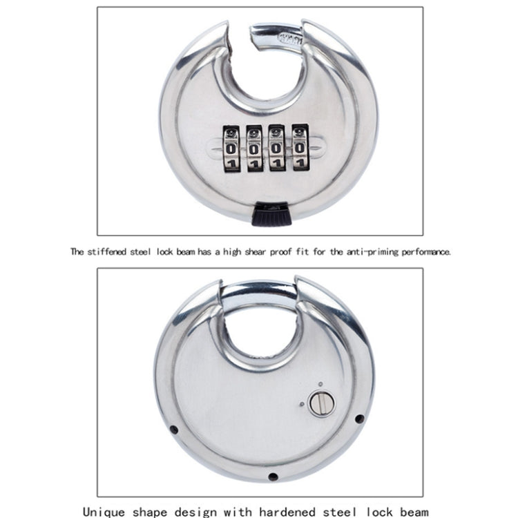 Stainless Steel Password Padlock 304 Waterproof And Rust-Proof Outdoor Courtyard Door Cabinet Lock Round Cake Lock My Store